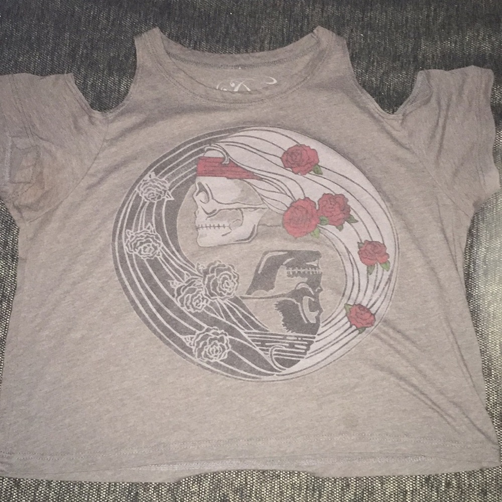 Vans skull off the shoulder top